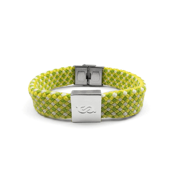 Bracelet | Vert moucheté blanc et jaune